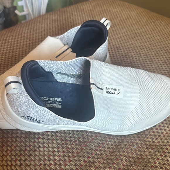 Skechers Men's Go Walk White Slip-On Sneakers - Picture 5 of 8